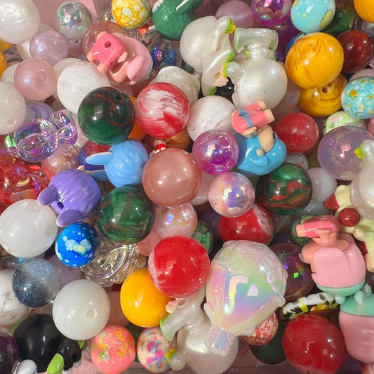 H05-Colorful Candy Style Mixed DIY Beads and Charms with Mixed  size（20mm, 16mm, 14mm)