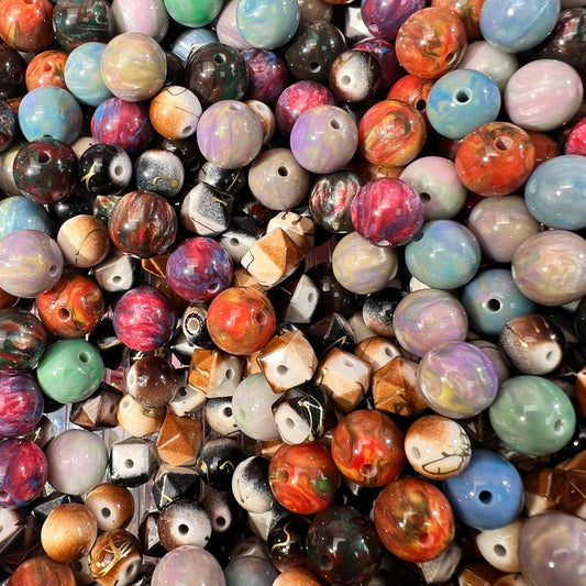 H08-Small size Brown Style Mixed DIY Beads