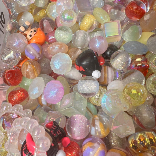 H16-Shining Galaxy White Clear Style DIY Mixed Beads and Charms